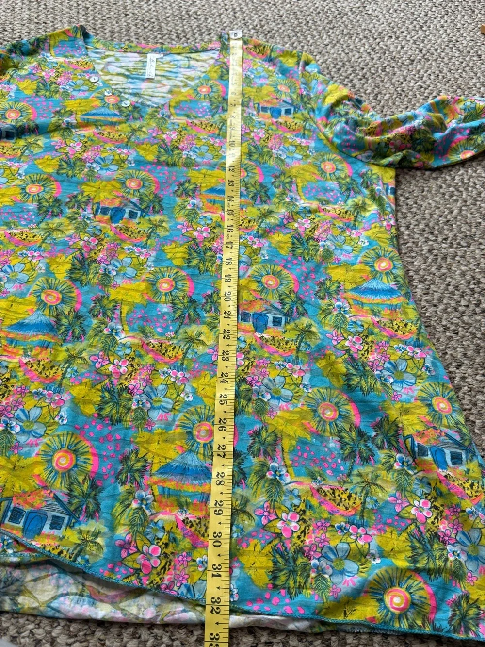 Lulu-B Island Getaway Asymmetric Tunic size 2X NWT